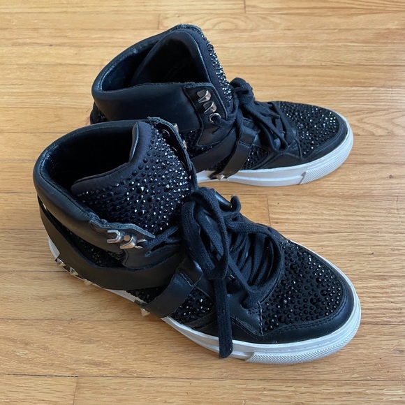 ASH Jewel Black High Top Sneakers. Size EU 36 - Picture 3 of 10